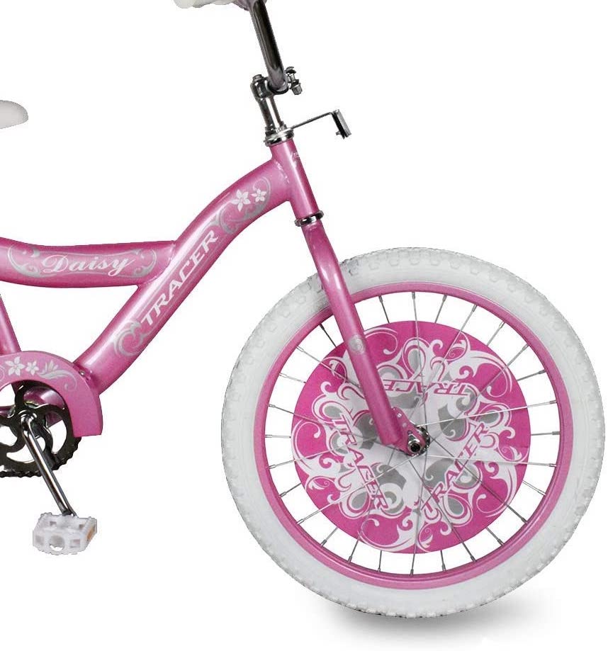 WonderWheels 20" BMX S-Type Frame Bicycle Coaster Brake One Piece Crank Chrome Rims Black Tire Kid's Bike - Pink