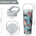 thumbnail image 5 of 1pc Dog-2 30oz Tumbler with Straw & Handle - Insulated Stainless Steel Cup | Holiday Gift for Man Women (Christmas, Valentine's, Birthday), 5 of 7
