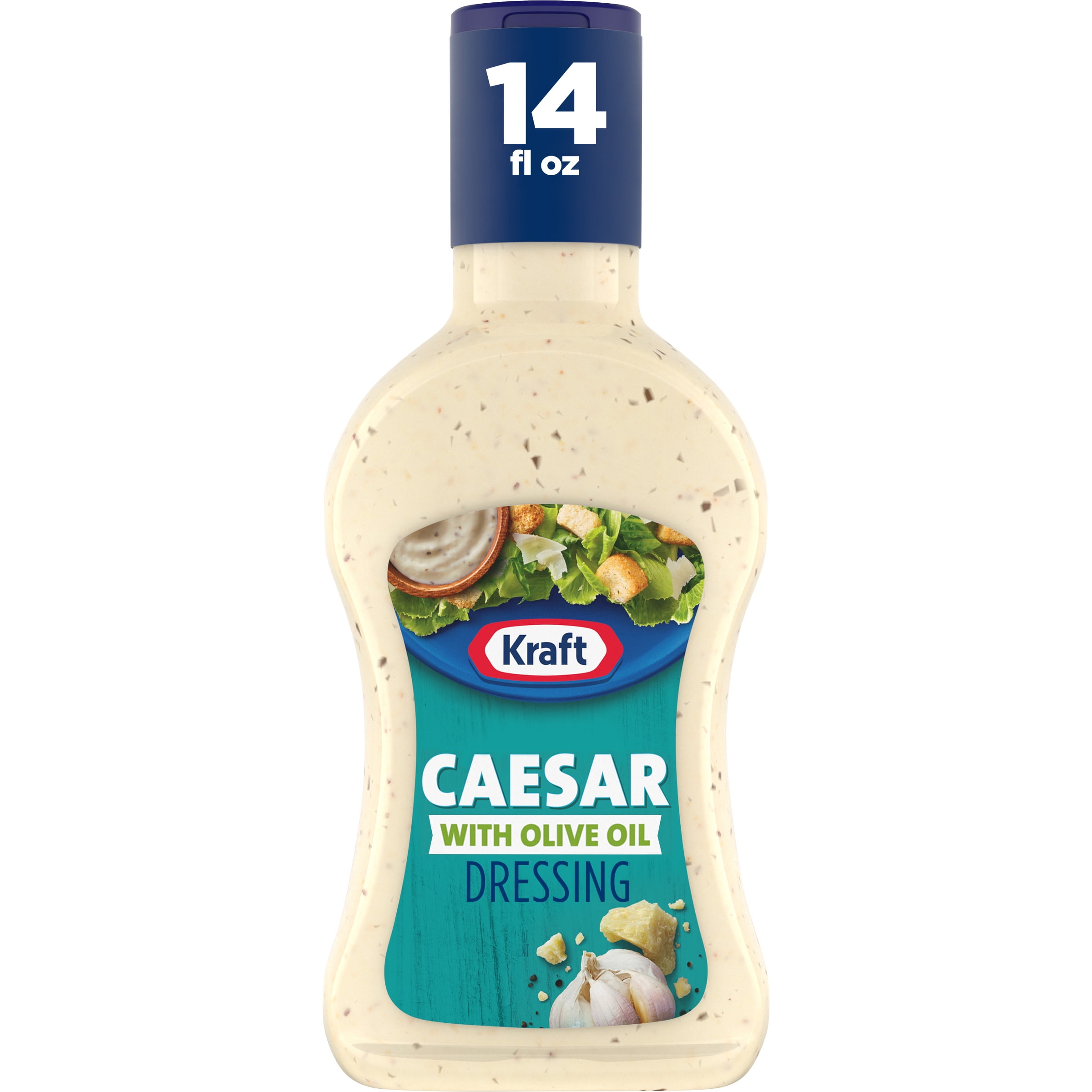 Kraft Caesar Salad Dressing with Olive Oil, 14 fl oz Bottle Walmart