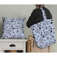 thumbnail image 5 of Soimoi Blue Moss Georgette Fabric Star & Snowflakes Text Print Fabric by the Yard 42 Inch Wide, 5 of 5