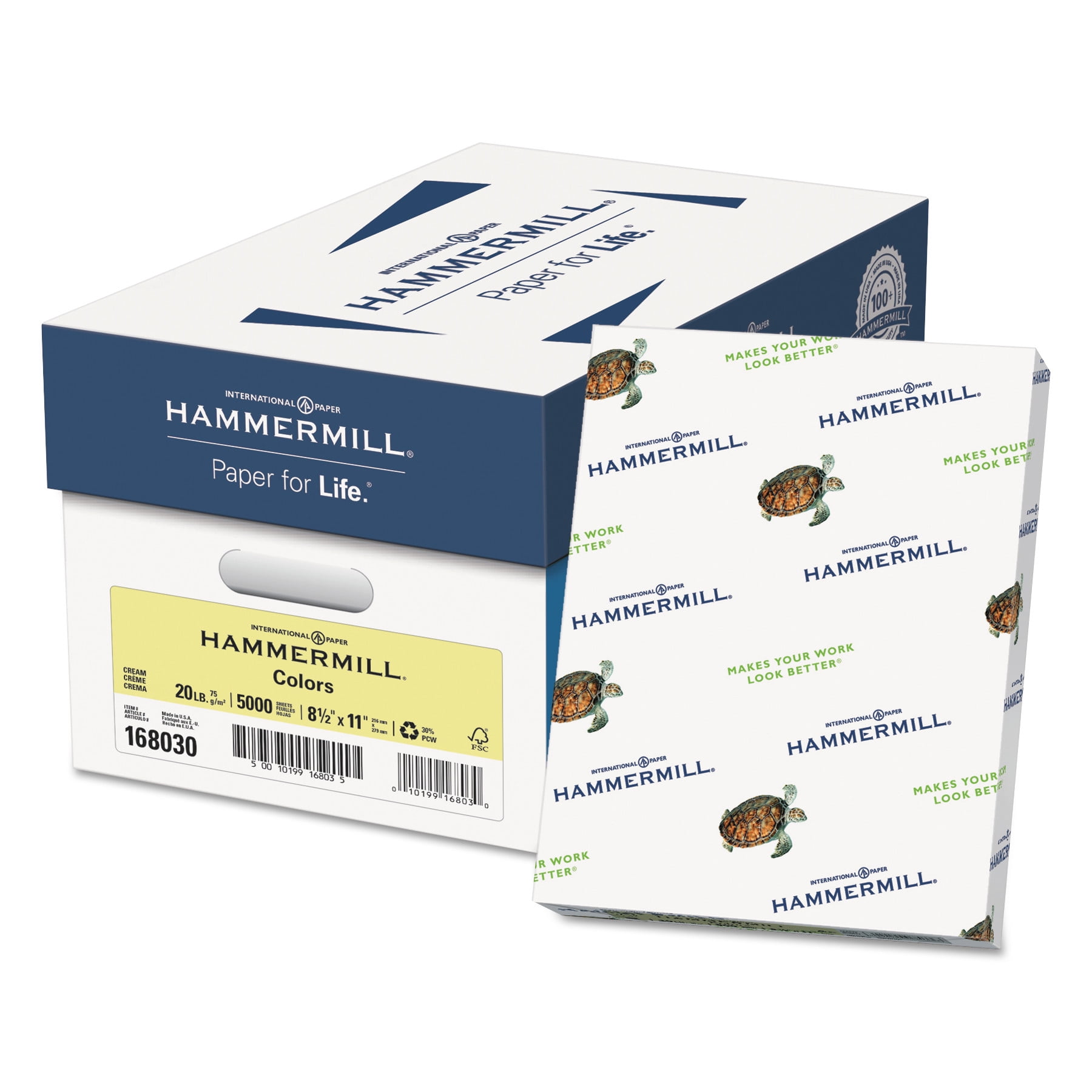 8.5&#34; X 11&#34; 500ct Colors Print Paper 20lb Cream - Hammermill