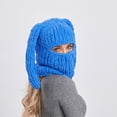 thumbnail image 2 of KelaJuan Winter Beanie Cute Knitted Cartoon Funny Hat Thickened Warm Balaclava Neck Warm French Cover Hat, 2 of 6