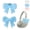 bleu, variante sur Oefntac Nœud pour Écouteurs 2 Pcs Accessoire d'Écouteurs en Silicone Nœud Universel Mignon Déco Bande d'Écouteurs Flexible Ajustement Sûr Coquette Attache Douce Sécuritaire Cadeau pour Amateurs de Musique Ajustable