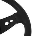 thumbnail image 2 of NFTIGB 13 Inches / 33 cm Racing Style Car Steering Wheel, Polyurethane and Aluminum Construction, Universal Fitment for Standard 6-Hole Hub Adapters, Black, 2 of 9