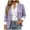 Purple, variant on ClodeEU Women's Lapel Long Sleeve Blazer Jacket,Casual Work Office Solid Suit Coat with Pockets Black,Women's Plus L