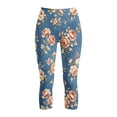 thumbnail image 2 of TaTaai Womens Printed Slim Fit Capri Leggings Yoga Pants with Pockets High Waist Stretchy Trousers for Daily Gym, 2 of 8