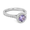 thumbnail image 2 of 1.30 Ct Natural Amethyst 925 Sterling Silver Solitaire Accents Women Valentines Day Gifts Ring, 2 of 3
