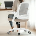 thumbnail image 2 of NEO CHAIR Office Chair, Flip-up Padded Armrests Desk Chair, Ergonomic Back Support, Beige, 2 of 8