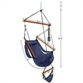 thumbnail image 7 of Hanging Chair Blue Oxford Cloth Hardwood With Cup Holder Wooden Stick Perforated 220.46lbs Capacity Seaside Courtyard, 7 of 7