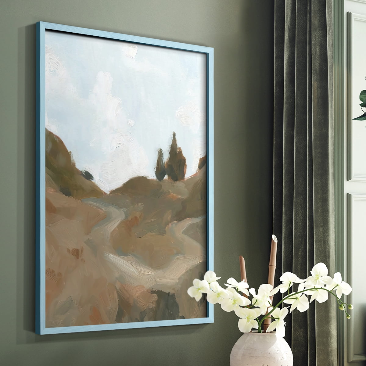 West Fork Hiking Trail III Framed Print in Blue Solid Wood 8 x 10 Framed Print