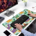 thumbnail image 2 of Long Mouse Pads for Desk,LightBlue Cartoon Dinosaurs Volcanoes Desk Mats on Top Of Desks, Desk Mouse Pad Extra Large with 3mm Non-Slip Base and Stitched Edge for Gaming,Work,Home 31.5"x15.7", 2 of 5