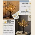 thumbnail image 6 of Red Berry Blossom Tree with Lights (24 Waterproof LED Beads), 22in DIY Available Berry Blossom Twinkling Tree, Realistic Design, Reusable, for Christmas, Holiday, Party, Decorations (Gold), 6 of 12