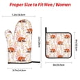 thumbnail image 2 of Cauagu Cute Sleepy Fox Print Oven Mitts and Pot Holders 4 pcs Set,Extra Thicken Long Kitchen Oven Glove Potholders BBQ Gloves-Oven Mitts and Pot Holders(11 Inch), 2 of 6