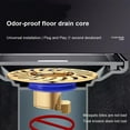 Gold Anti Floor Drain Backflow Preventer Shower Waste Water Drainer