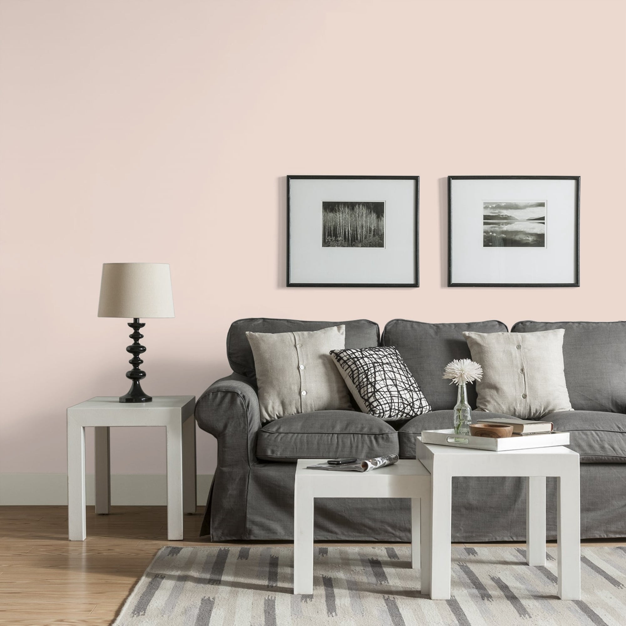 Glidden One Coat Winter Peach / Pink Eggshell Interior Paint with Primer, 1 Quart