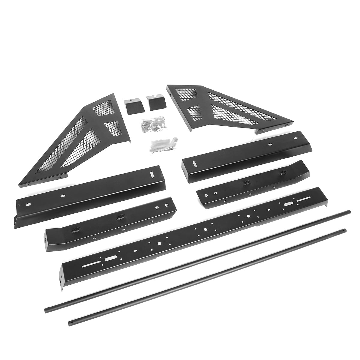 DNA Motoring TCRB-004 For 2007 to 2018 Toyota Tundra Styleside Truck Bed Heavy Duty Aluminum Mesh Chase Rack Roll Bar Assembly 08 09 10 11 12 13 14 15 16 17