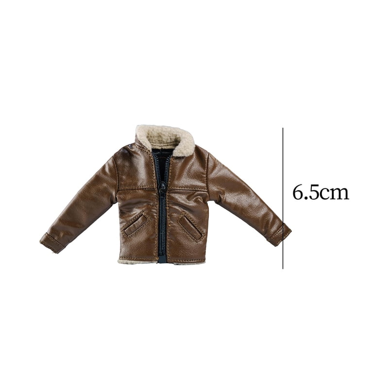 1/6 Scale PU Leather Motorcycle Jacket & Pants Outfit For 12-Inch Action Figures (Figure NOT Included)