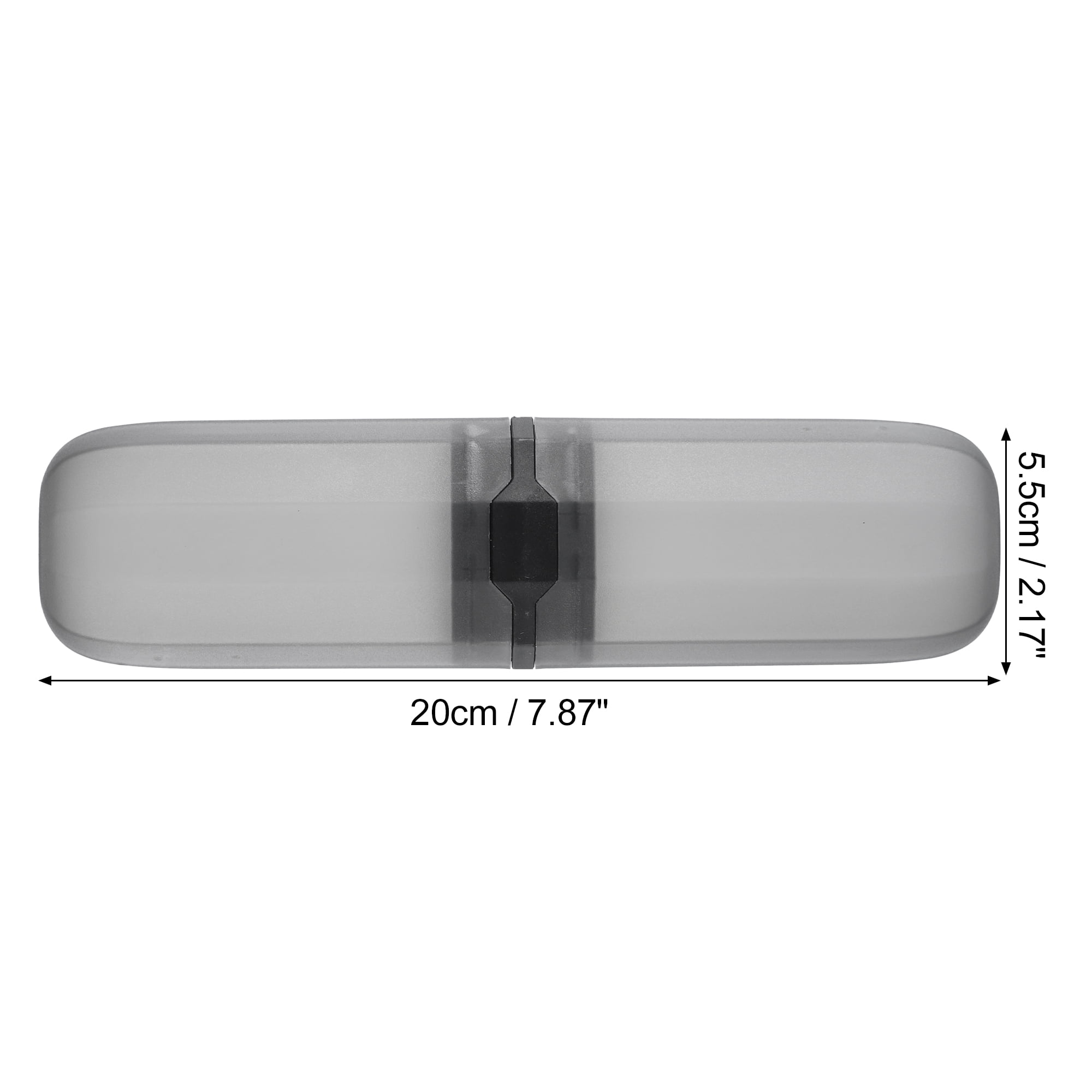Unique Bargains Toothbrush Case Traveling Toothbrush Holder Case Plastic Black 7.87"x2.17"
