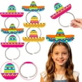 thumbnail image 2 of Mexican Sombrero Headbands Fiesta Party Decorations Paper All Ages Headwear Cinco de Mayo Themed Party Favor Accessories 6 Pack, 2 of 6