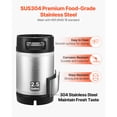 thumbnail image 2 of KFFKFF 2.5 Gallon Ball Lock Keg, Stainless Steel Cold Brew Kegs with Dual Rubber Handles & Durable Rubber Base, Brewing Equipment for Home Brewing and Parties, Set of 2, 2 of 9