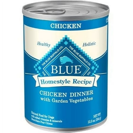 Blue Buffalo Homestyle Recipe Chicken Pate Wet Dog Food for Adult Dogs, Whole Grain, 12.5 oz. Can