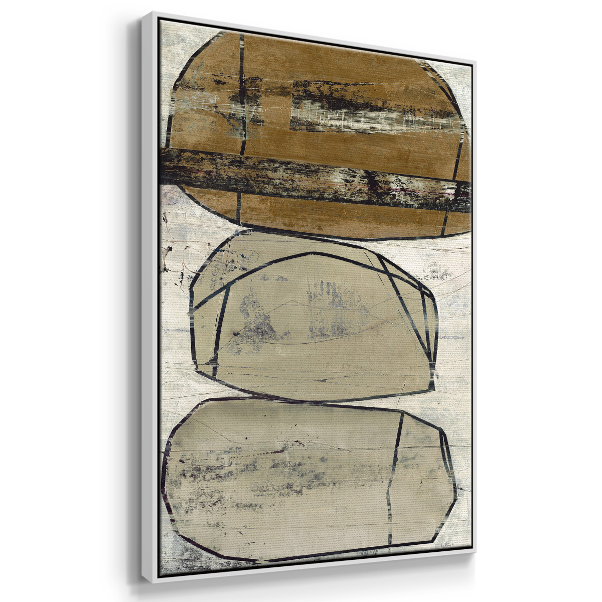Dim Sum I Framed Premium Gallery Wrapped Canvas - Ready to Hang - 25 x 37 - White Floating Frame