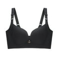 thumbnail image 3 of UJNDER Sexy Comfortable Large Breathable Thick Thin Back No Steel Ring Uphold Gathering Bra Bras for Women Black 42, 3 of 3