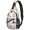 Corgi and Scarf White Pattern, variant on French Bulldog Multicolor Pattern Sling Backpack, Unisex Hiking Chest Pack with Side Mesh Pockets, Earphone Hole Port Gift Ideas for Travel Shopping Commuting