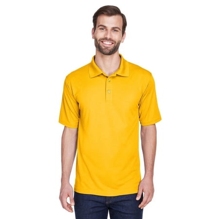 UltraClub 8210 Mens Cool & Dry Mesh Pique Polo Gold 5X-Large