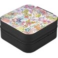 thumbnail image 2 of Coolnut Colorful Flowers Butterfly Travel Jewelry Box for Women and Girls, Small Portable Jewelry Case, Reusable Jewelry Organizer for Rings Earring Necklace Bracelet Storage Women Gifts, 2 of 7