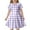 Light Purple, variant on Girls Dresses Fashion Plaid Print Slim Fit Short Sleeve Casual Party Dress for Kids Toddler and Teenager