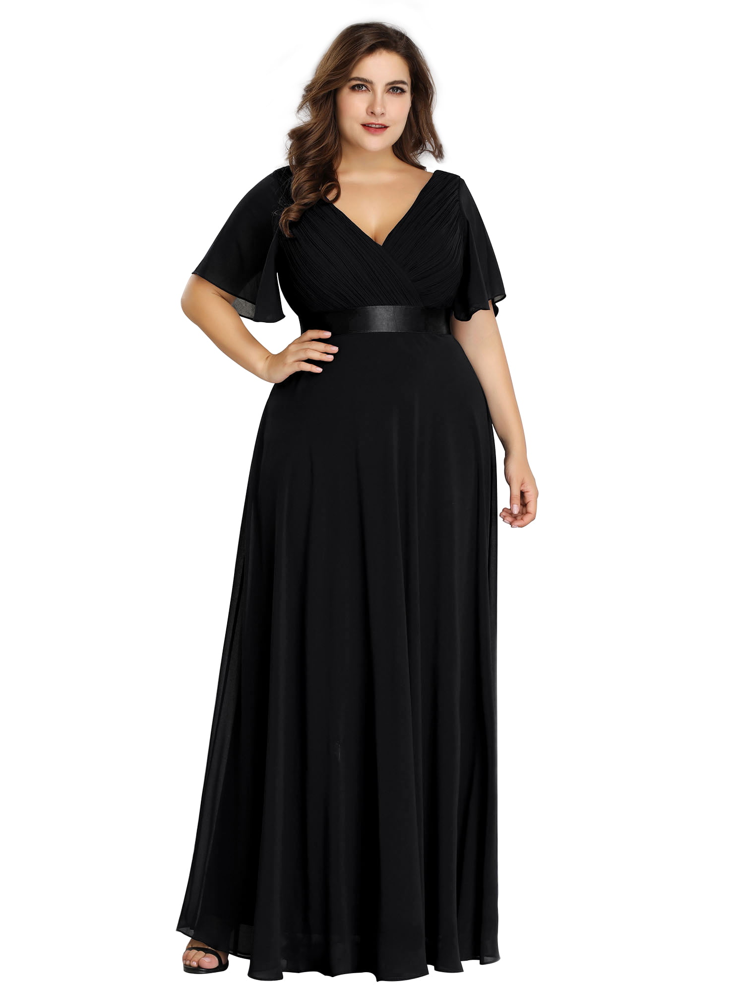 long black dress plus size