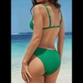 thumbnail image 4 of Conjunto de Bikini de Dos Piezas para Mujer, Traje de Baño de Cintura Baja con Escote en V y con Control de Abdomen, Talla XL, Color Verde Océano, 2025, 4 of 6