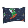 thumbnail image 2 of Daiia Dinosaur Astronaut Space Surfing Bedding Waterproof Pillow Protector Zippered Queen – Bed Bug Proof Pillow Encasement-14"x20", 2 of 9