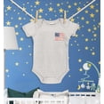 thumbnail image 3 of Shop4Ever American Flag Pocket Size Patriotic 4th of July Baby's Bodysuit Infant Cotton Romper 18 Months Heather Grey, 3 of 5