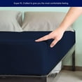 thumbnail image 4 of Subrtex Bedding Fitted Sheet Stain Resistant Soft Brushed Microfiber Single 1 Fitted Sheet for Mattress (Full, Navy), 4 of 6