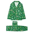 thumbnail image 5 of Jkety Family Christmas Pajamas Matching Sets Satin Long Sleeve Holiday Casual Lounge Soft Xmas Silk Pjs Two Piece Sets, 5 of 5