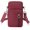 Burgundy, variant on Cell Phone Bag Water Resistant Crossbody Travel Purse Arm Bag Wallet Mini Handbag with Adjustable Strap