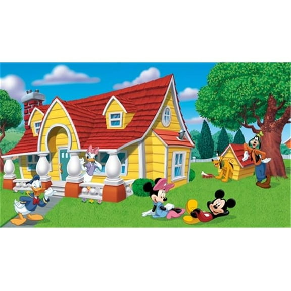 6 ft. x 10.5 ft. Mickey and Friends XL Wallpaper Mural