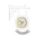 thumbnail image 4 of Reloj de pared redondo con apariencia antigua de hierro forjado, reloj de estación de doble cara, reloj colgante de pared redondo con pergamino, Blanco Sunnimix Reloj de pared de doble cara, 4 of 7