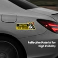thumbnail image 6 of WIRESTER Caution New Driver Removable and Reusable Car Magnet Sticker Sign Reflective Vehicle Safety Sign for Student Drivers, 9.3 x 3.8" - New Driver Tuxedo Cat, 6 of 7
