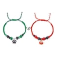 thumbnail image 5 of Pulsera de cuentas de cristal para hombre y mujer, brazalete a juego magnético de corazón, Gato Araña, murciélago, Halloween, joyería, 5 of 5