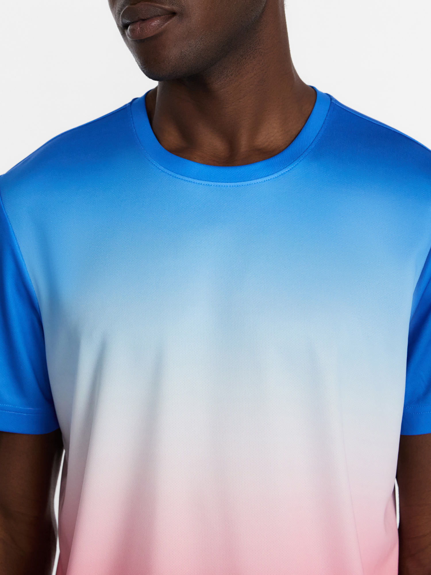 Camiseta de malla ombre America 250 para hombre y tallas grandes, tallas XS-4XLT 4