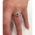 thumbnail image 2 of Pompeii 1 Carat Treated Blue Diamond Engagement Ring Vintage Antique 14K White Gold, 2 of 2