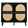 thumbnail image 5 of Ktaxon Rattan Shoe Cabinet with 4 Flip Drawers 24 Pairs,Narrow Shoe Storage Cabinet for Entryway, Bedroom, Living Room, Apartment, Black, 5 of 13