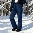 thumbnail image 5 of Aofany Women's Quilted Insulated Ski Pants Fleece Lined Winter Trousers with Pockets Thermal Loose Fit Bottoms for Outdoor Sports, 5 of 7