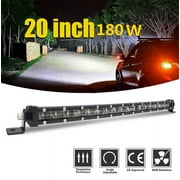 20inch 180W Slim Single Row 6D Spot Beam Off-Road LED Work Light Bar Waterproof
