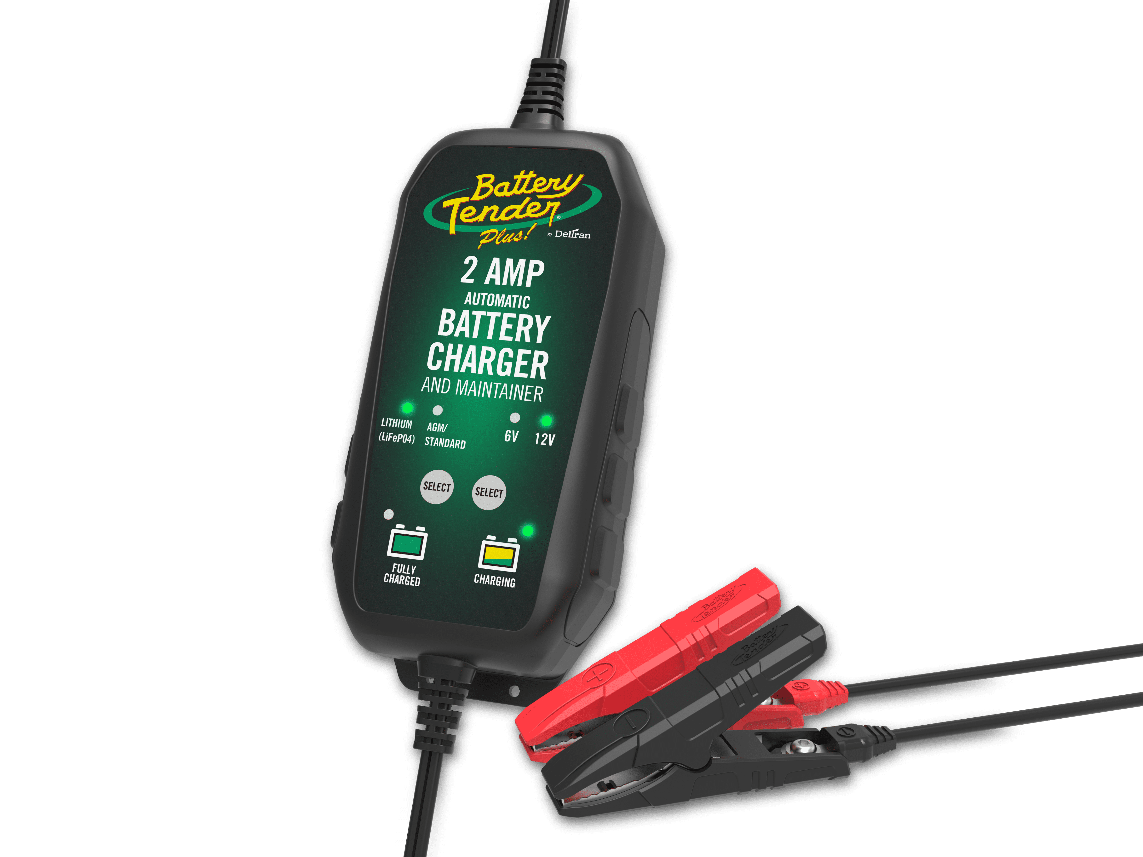(2 pack) Battery Tender® Plus 6V/12V 2 Amp Battery Charger and Maintainer for Motorcycles, Lawnmowers, Cars, Boats, and more
