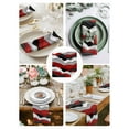 thumbnail image 4 of nqOlkjepod Red Black Ombre Cloth Napkins Set of 6 Reusable Dinner Napkins, Modern Geometric Moire Abstract Art Cocktail Napkin Washable Table Napkins for Wedding/Holiday Party/Baby Shower 20"x20", 4 of 8