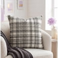 thumbnail image 2 of Ox Bay Stacy Garcia 20" x 20" White/Black Embroidered Plaid Adult Decorative Throw Pillow, 2 of 7